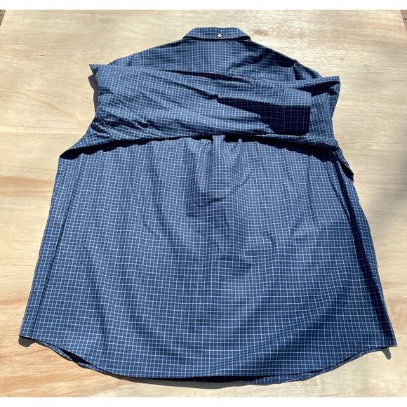 DULUTH TRADING Shirt Plaid Long Sleeve‎ Outdoor Lightweight Men Blue SIZE 3XL - Picture 6 of 6